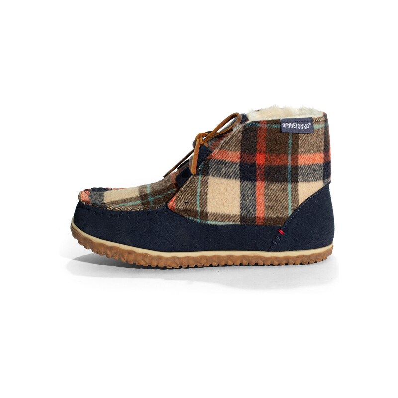 Minnetonka Kozačky Torrey béžová / námořnická modř / červená