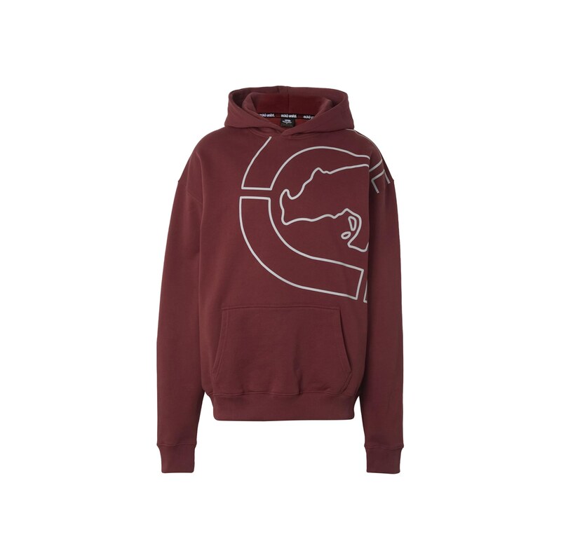 Ecko Unlimited Mikina světle šedá / tmavě červená