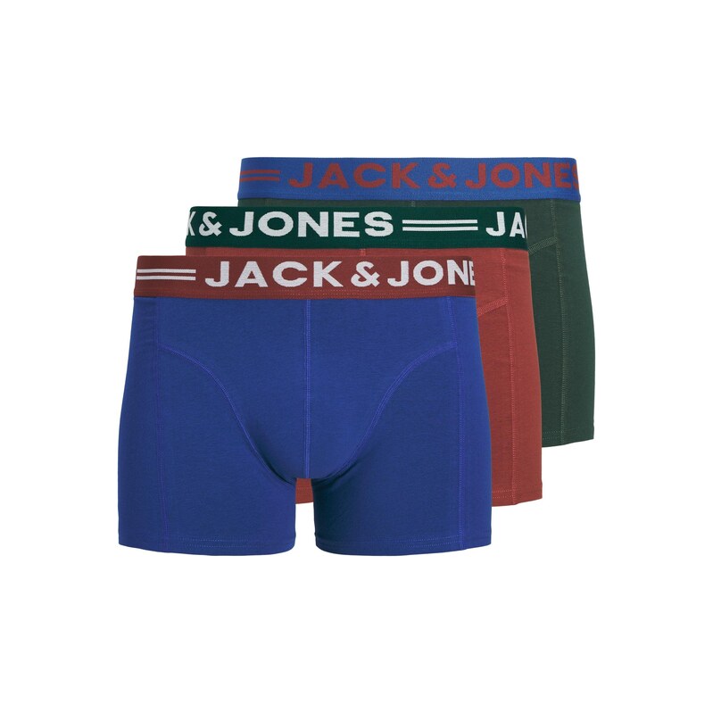 JACK & JONES Boxerky JACLICHFIELD modrá / zelená / krvavě