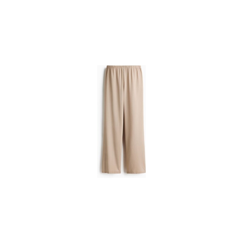 H&M - Rovné krepové kalhoty - Béžová