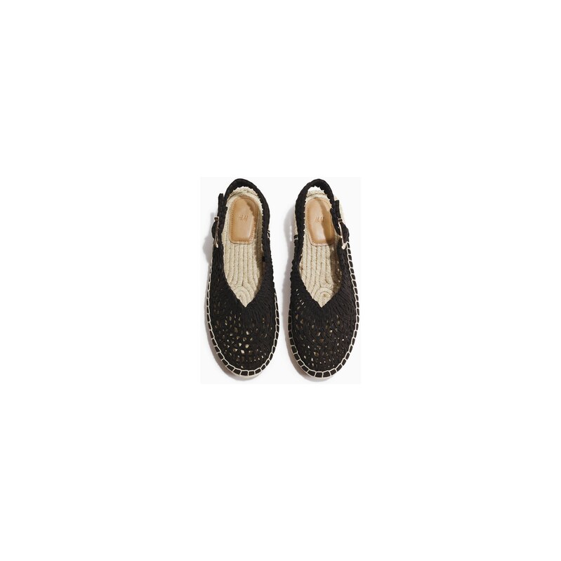 H&M - Splétané espadrilky - Černá