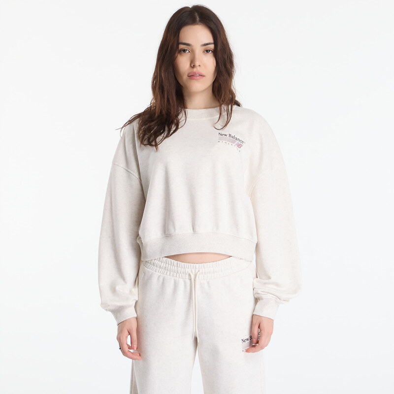 Mikina New Balance Trackside French Terry Crew Linen Heather M