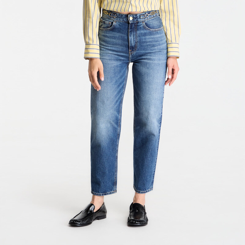Džíny Tommy Hilfiger Tapered Cam Hw Ankle Jeans Cam Mid W25/L30