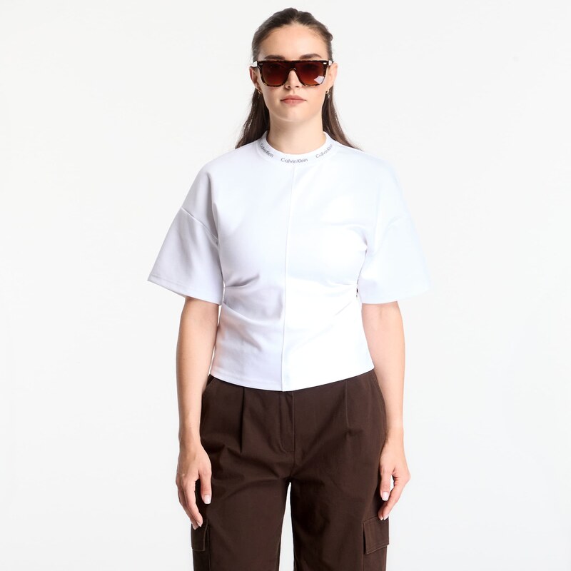 Tričko Calvin Klein Jeans Ss Logo Neck Detail Interlock Top