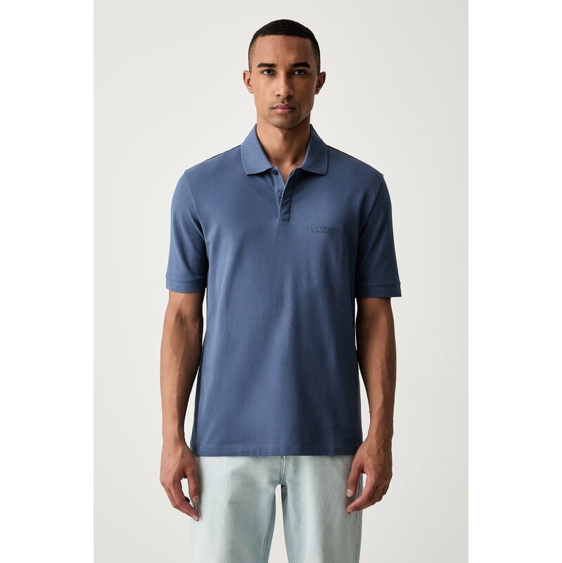Armani Exchange polo pánské bavlněné