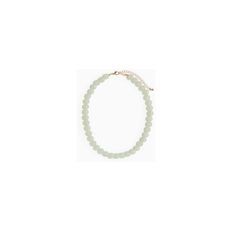 H&M - Korálkový náhrdelník - Světle Zelená