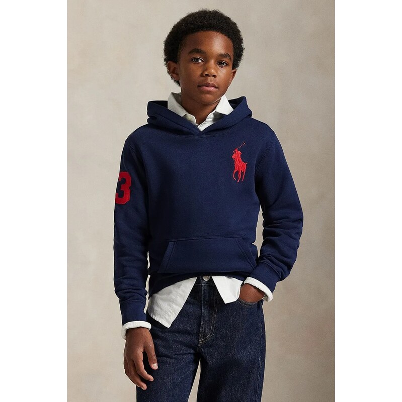 Polo Ralph Lauren mikina s kapucí dětská s bavlnou