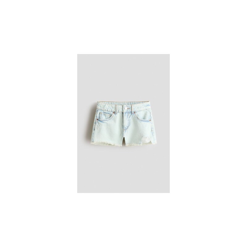 H&M - Džínové šortky Relaxed Fit - Světlý Denim Blue
