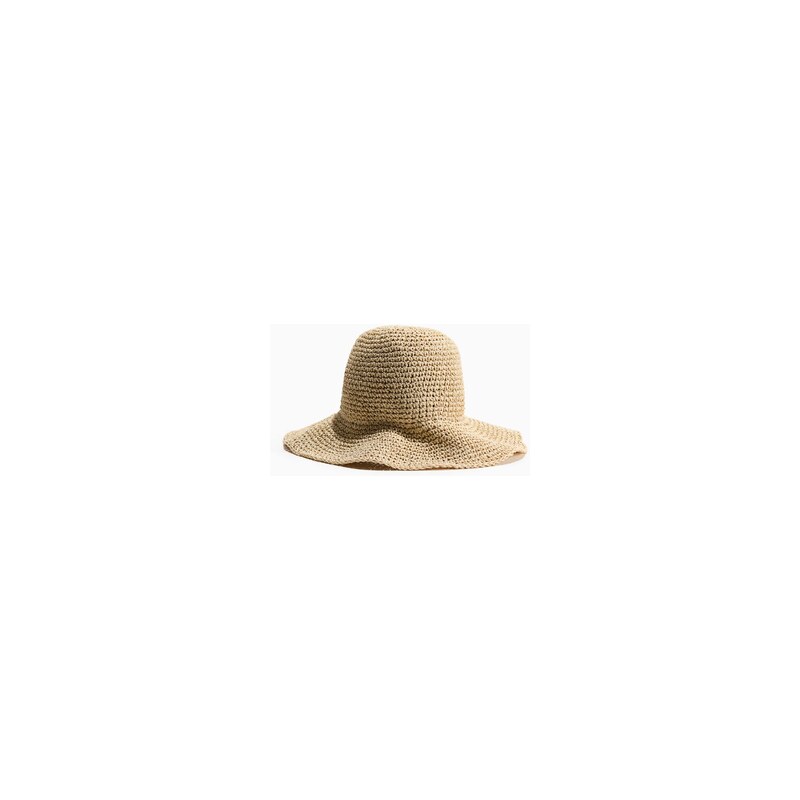 H&M - Ručně vyrobený slamák - Béžová