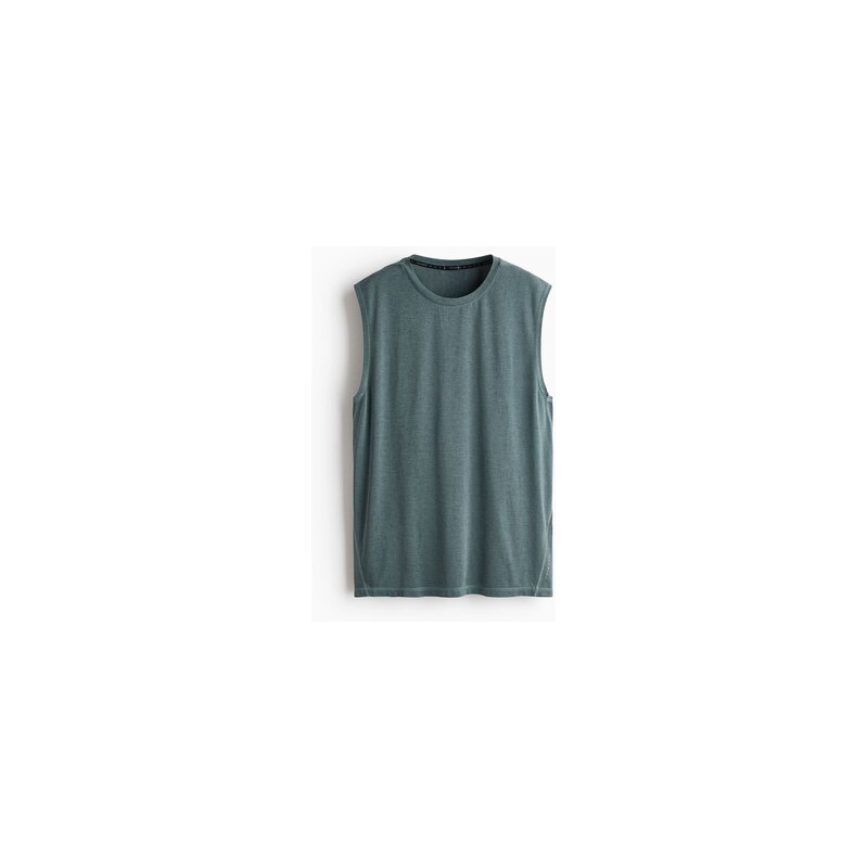 H&M - Sportovní tílko Regular Fit DryMove - Borovicově Zelená