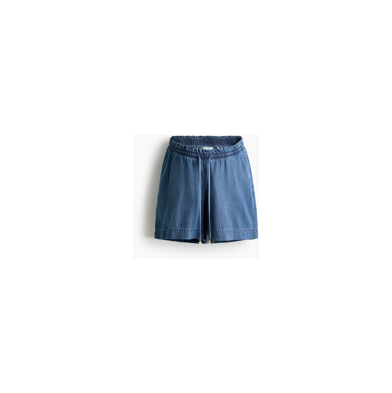 H&M - MAMA Džínové šortky se stahovací šňůrkou - Denim Blue