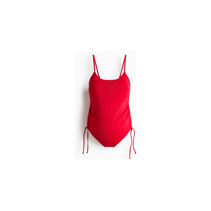 H&M - MAMA Jednodílné vyztužené plavky High Leg - Jasně Červená