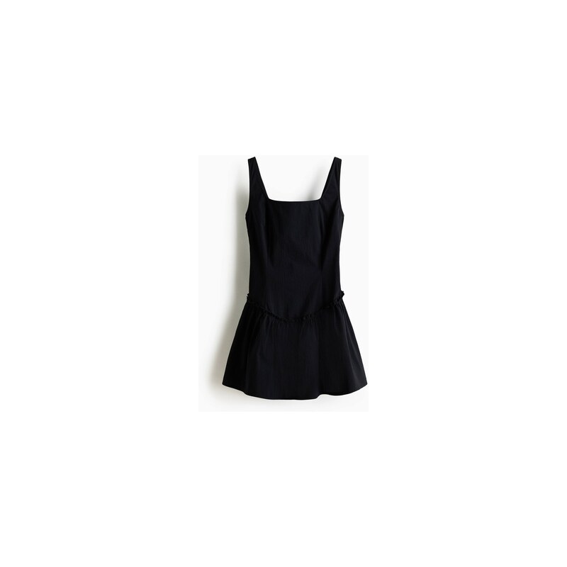 H&M - Krepové šatys rozšířenou sukní - Černá