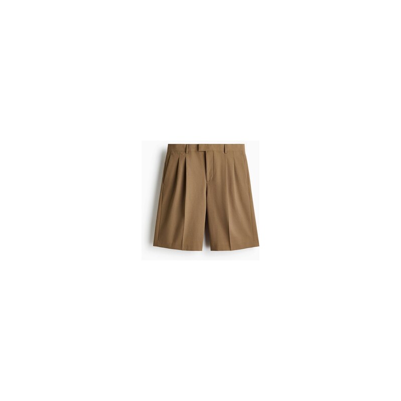 H&M - Bermudy Loose Fit - Tmavě Béžová