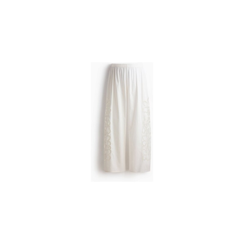 H&M - MAMA Kalhotys madeirou - Slonovinová