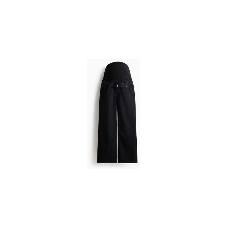 H&M - MAMA Straight Ankle Jeans - Černá