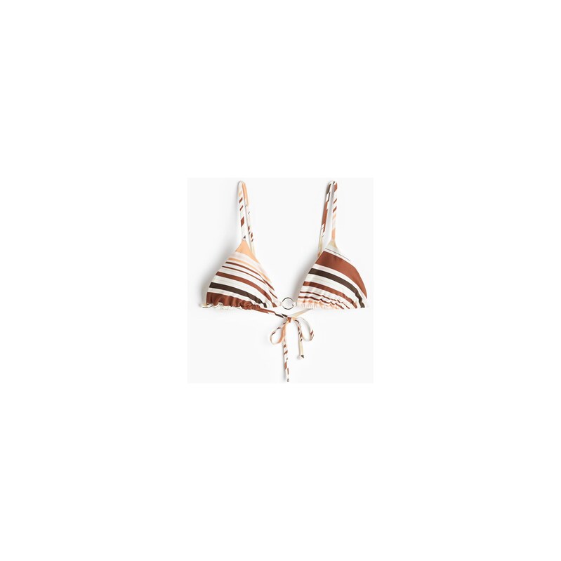 H&M - Vyztužená bikinová podprsenka - Bílá/Proužky