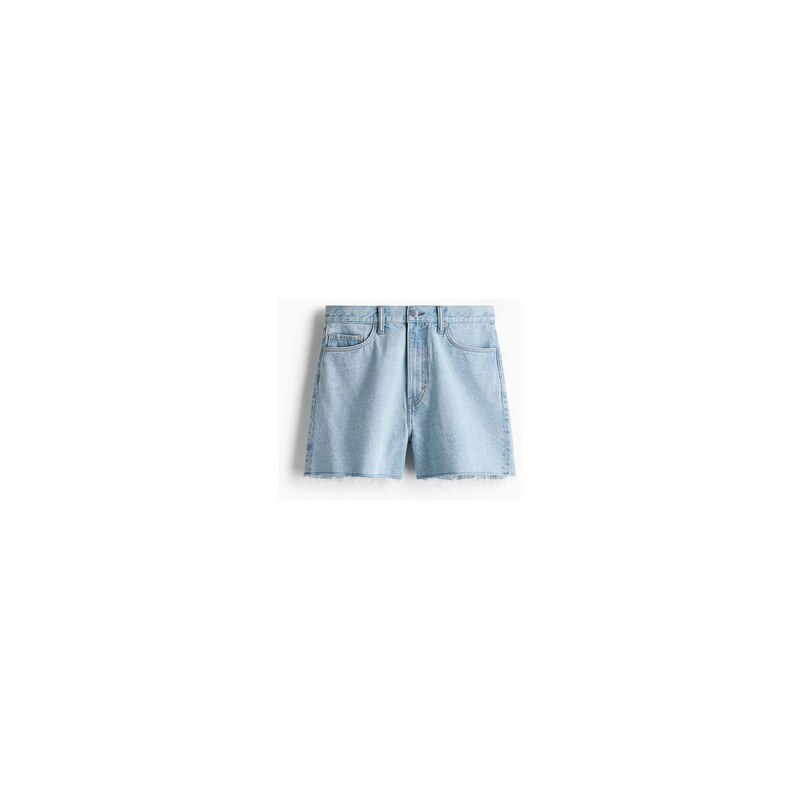 H&M - Krátké džínové šortky Baggy - Světlý Denim Blue