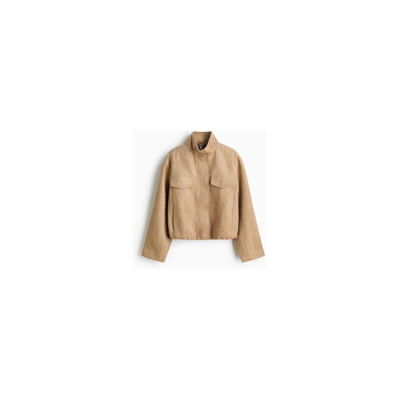 H&M - Bunda z potažené látky - Světle Béžová
