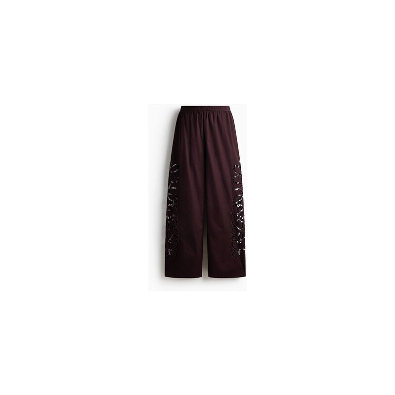 H&M - MAMA Kalhotys madeirou - Tmavě Hnědá