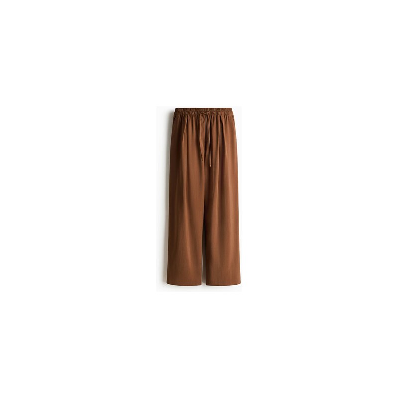 H&M - Kalhoty se soudkovitými nohavicemi - Hnědá