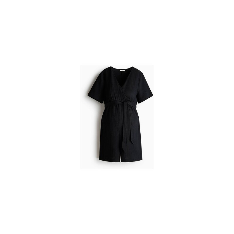 H&M - MAMA Overal z mačkaného žerzeje - Černá
