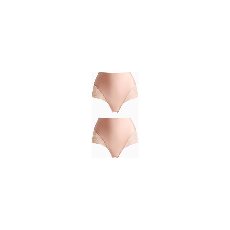 H&M - Kalhotky Light Shape 2 kusy - Tmavě Béžová