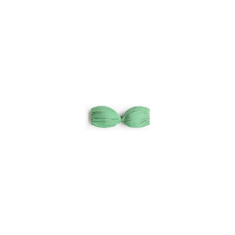 H&M - Vyztužená bikinová podprsenka bandeau - Jasně Zelená