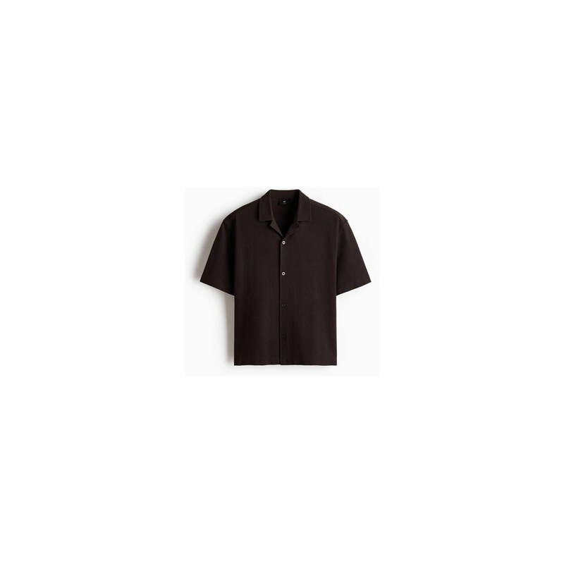 H&M - Košile resort Relaxed Fit - Tmavě Hnědá