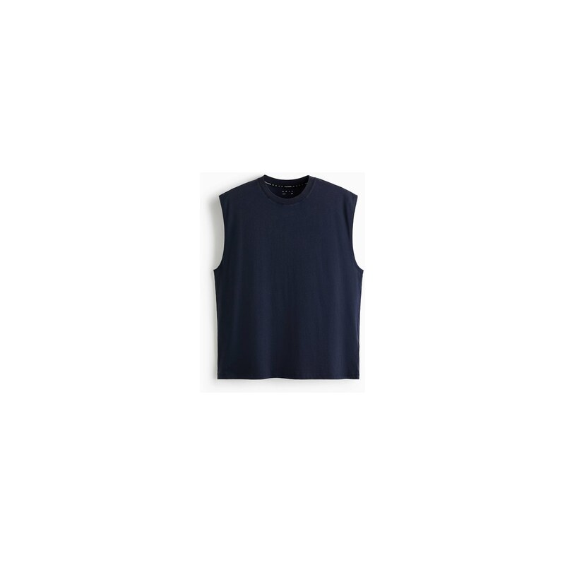 H&M - Sportovní tílko Loose Fit DryMove - Námořnická Modř