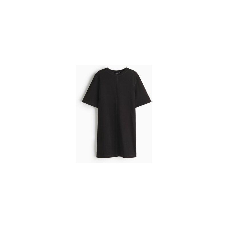 H&M - Bavlněné tričkové šaty - Černá
