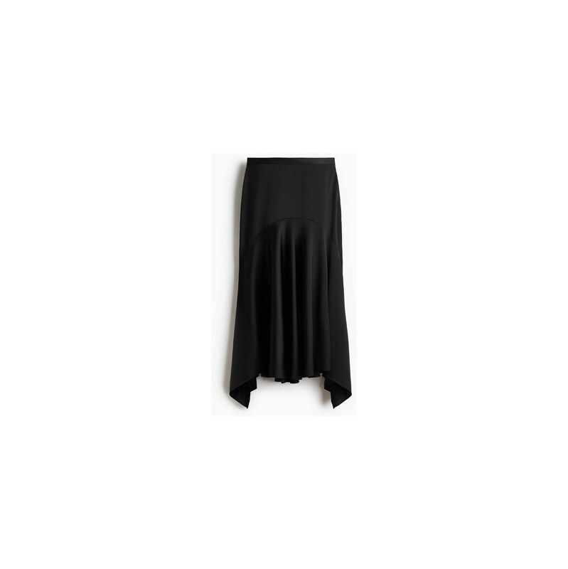 H&M - Saténová keprová sukně - Černá