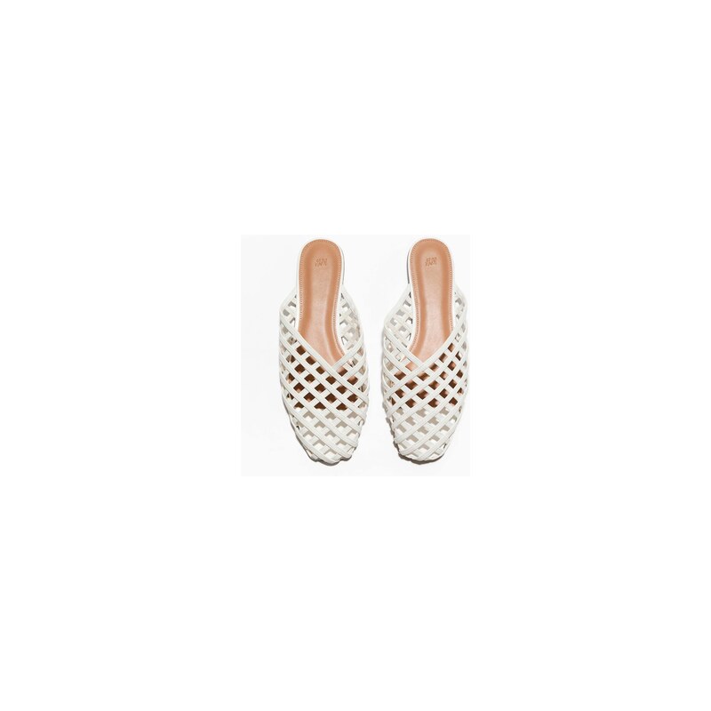 H&M - Splétané pantofle - Krémová