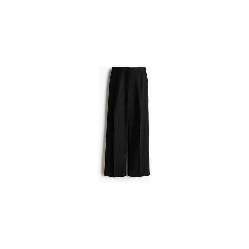 H&M - Elegantní kalhoty z lněné směsi - Černá