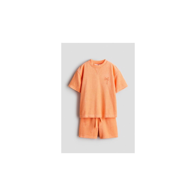 H&M - Dvoudílná souprava z froté - Oranžová