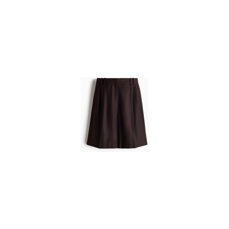 H&M - Elegantní bermudy - Tmavě Hnědá