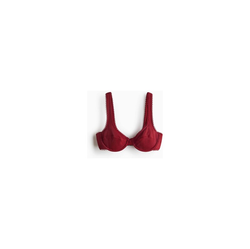 H&M - Bikinová podprsenka - Tmavě Červená