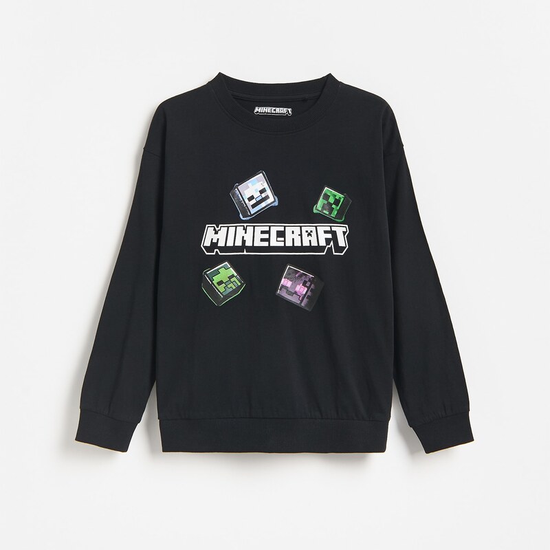Reserved - Tričko Minecraft s dlouhými rukávy - černý