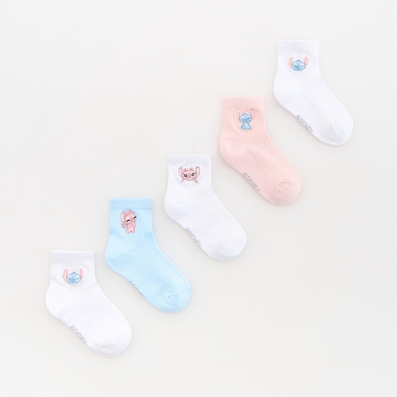 Reserved - Ponožky Lilo & Stitch 5 pack - bílá