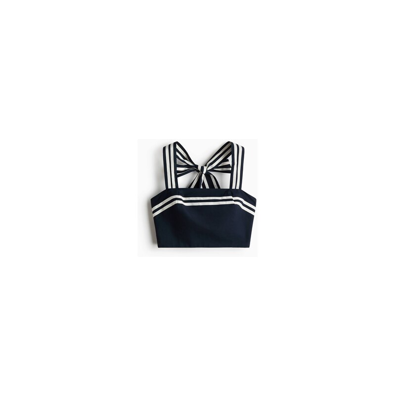 H&M - Croptop halterneck - Námořnická Modř
