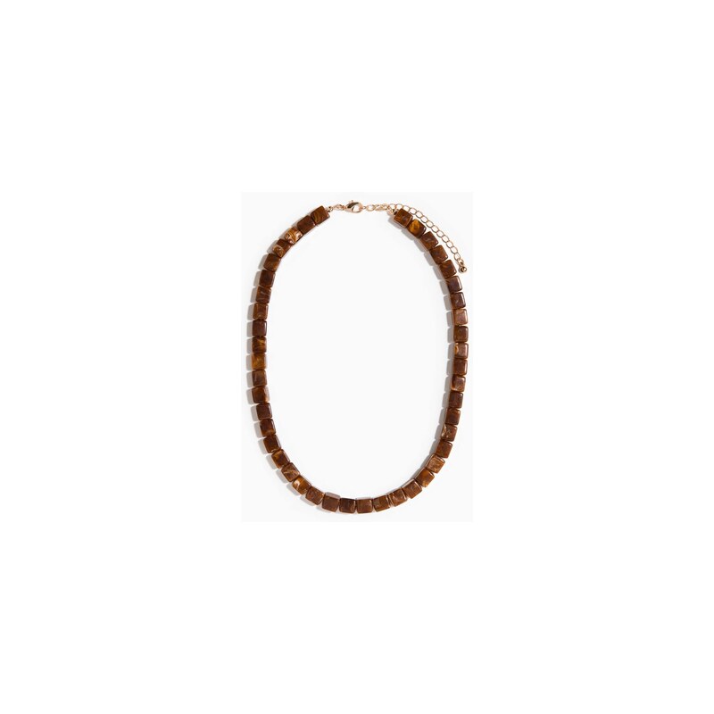 H&M - Beaded necklace - Hnědá