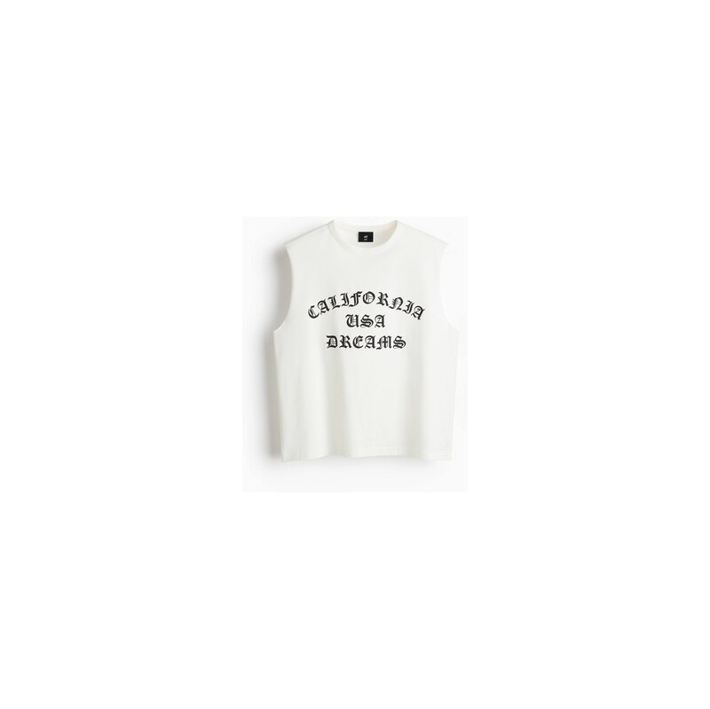 H&M - Tílkos potiskem Loose Fit - Bílá/California