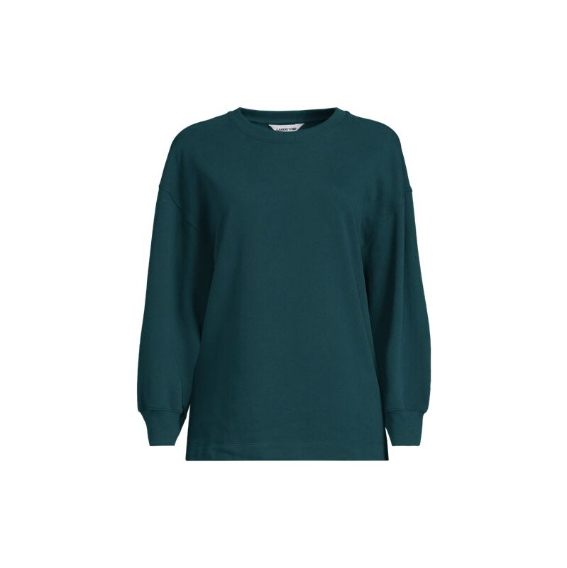 Lightweight Sweatshirt, Women, size: 1X, plus, Green, Cotton, by