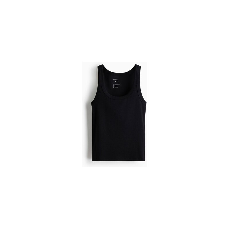 H&M - Žebrované tílko Cooling Fit - Černá