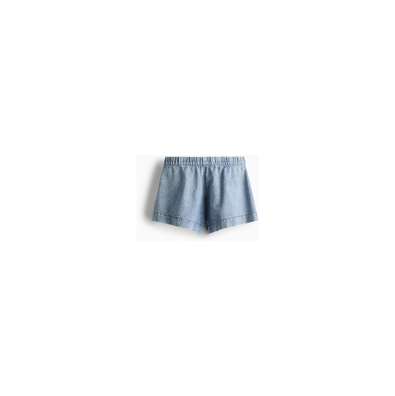 H&M - Džínové natahovací šortky - Světlý Denim Blue