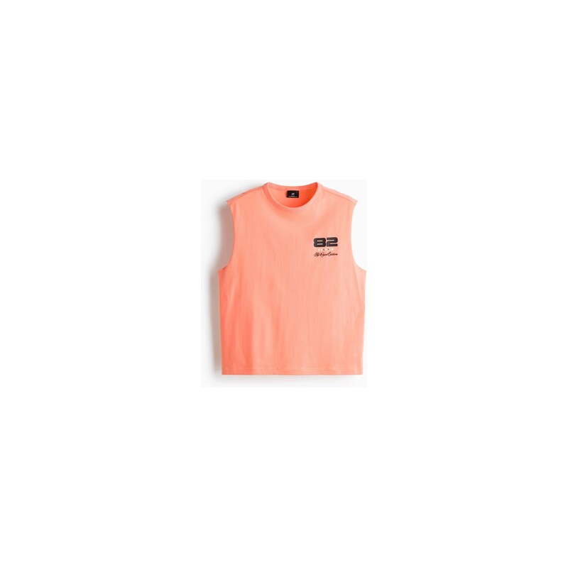H&M - Tílkos potiskem Loose Fit - Korálově Růžová/82