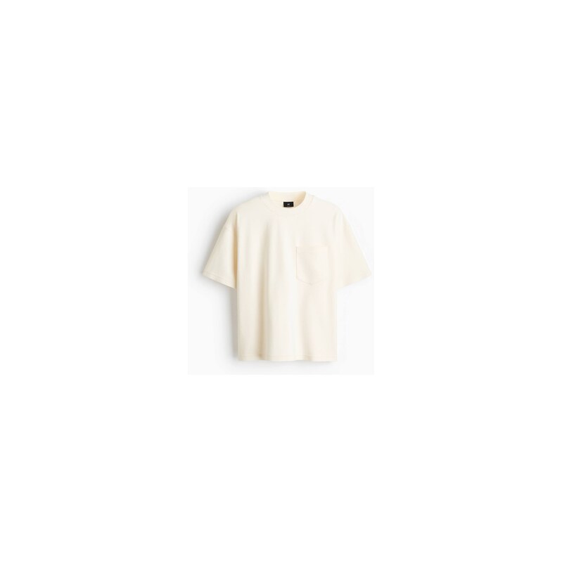 H&M - Tričko Oversized Fit - Krémová