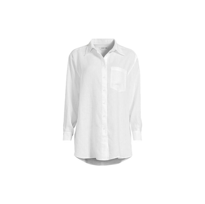 Premium Pure Linen Oversized Shirt, Women, size: L, regular,