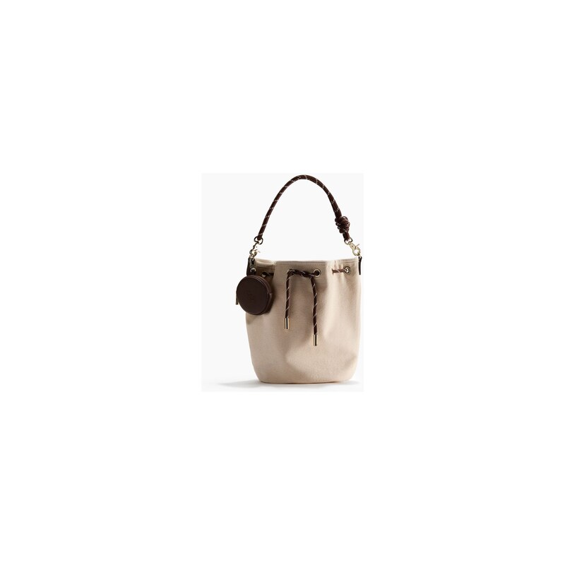 H&M - Kabelka bucket - Světle Béžová