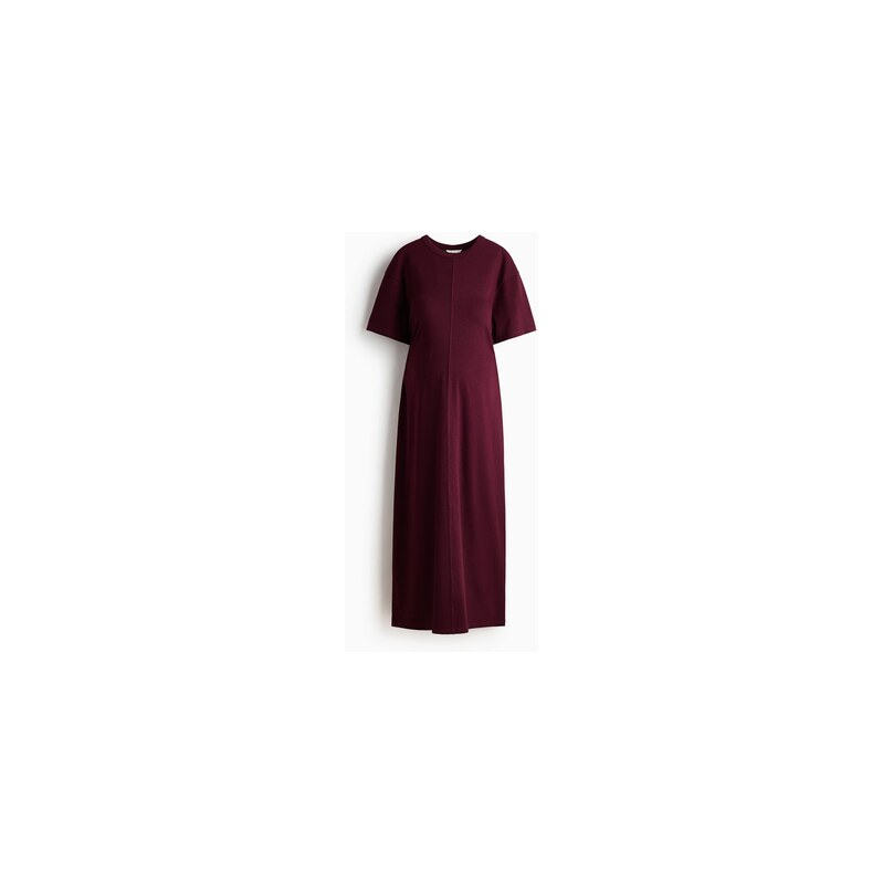 H&M - MAMA Bavlněné tričkové šaty - Vínová